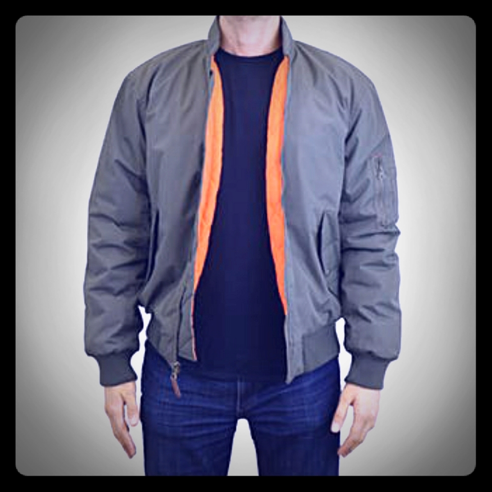 Men's Microfiber Shell Bomber Jacket - Black